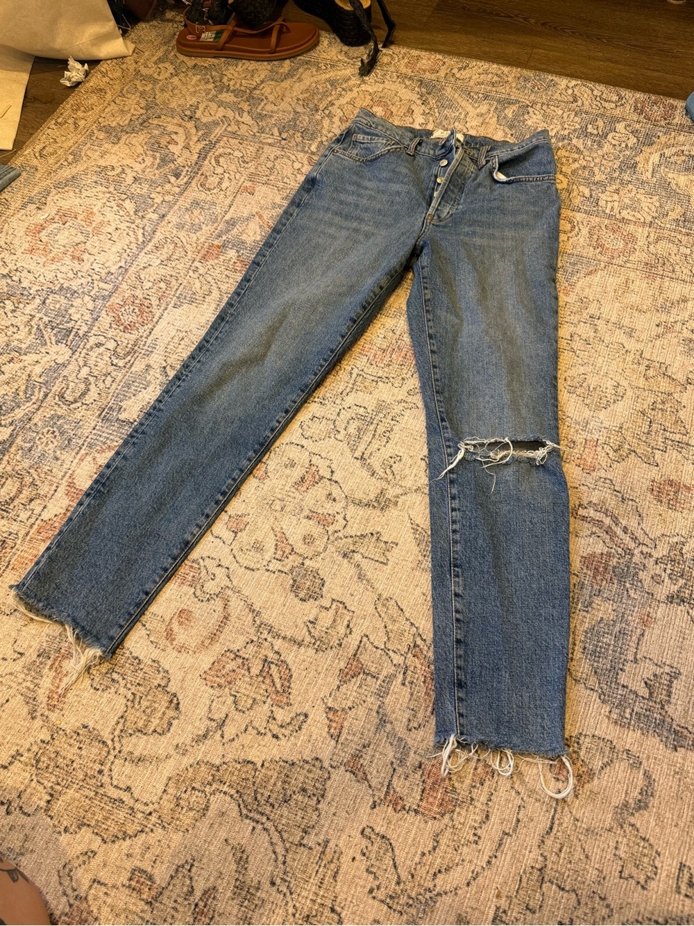 Free People We The Free Straight Leg Cropped Jeans – Size 28
